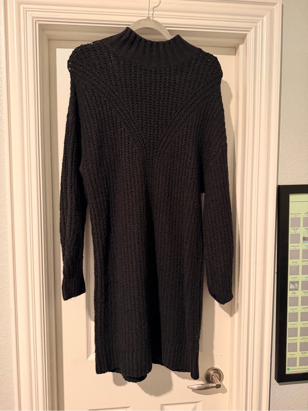 Old Navy Black Knit Longline Turtleneck Sweater